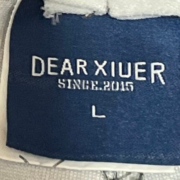 Dear Xiuer Women's Gray New York Drawstring Tapered Athletic Sweat Pants Size L - Picture 4 of 5